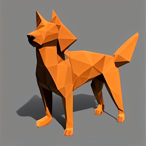 low poly dog 