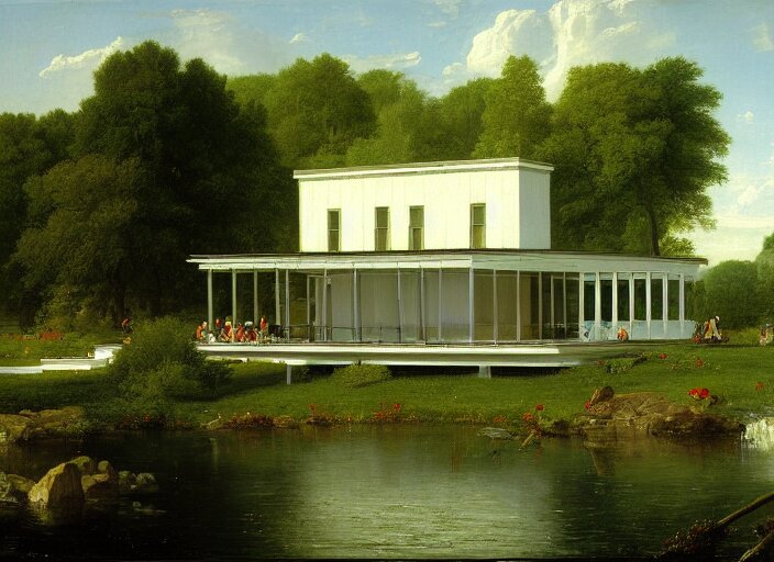 painting of the farnsworth house by thomas cole 