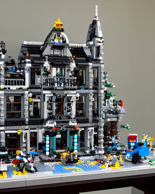 high quality photograph of an intricate detailed accurate lego set of a modern computer