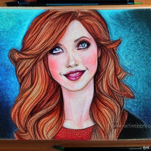 amouranth colour pencil art 