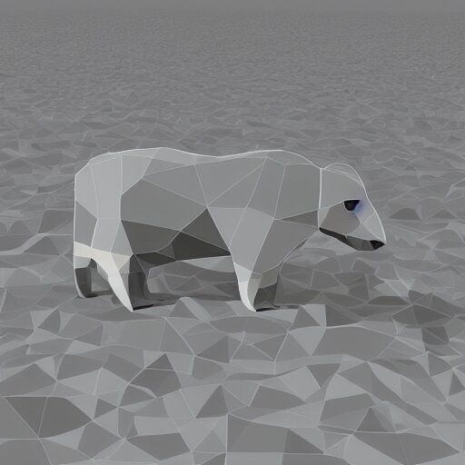 low polygon capybara