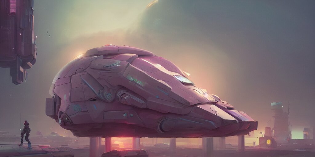 Hard Surface Shape Form Exploration, Detailed, artstation, 8k, sci-fi, pastel colors, props, panel, concept, spaceship, futuristic, greeble, simon stalenhag