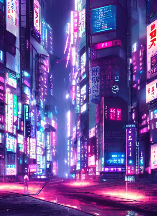 Lexica - Tokyo as cyberpunk city, future, neon lights, japanase writing ...