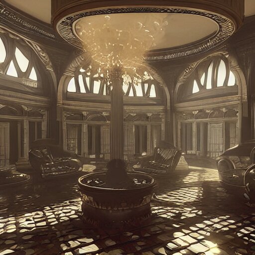 futuristic Victorian era interior design artstation, 8k unreal engine