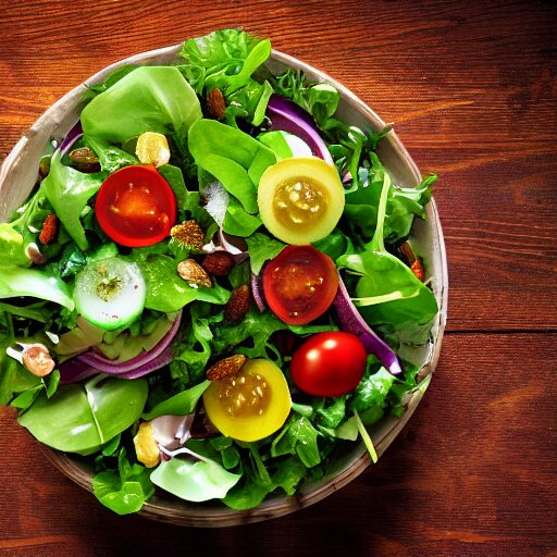 a sensual salad, ultra realistic, beautiful, 8 k resolution 