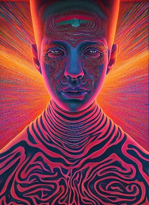 portrait ultra dimensional entity, accidentally tripping on dmt and acid, psychedelic experience, overwhelming psychosis of self realization and burning awakening, ultra high definition, unreal engine 5, hyperrealism, masterpiece composition, by casey weldon, barclay shaw 