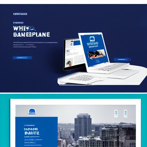 minimalistic clean website brand design portal, blue background with white text, large tab layout on the left, pleasing colors and readable fonts, featuring a corporate brand logo image