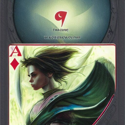 a shinkansen on a magic the gathering playing card, magali villeneuve 