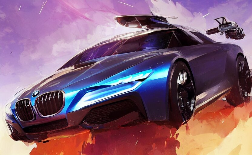 bmw vehicule concept design super cars engine rocket league tank mad max global illumination ray tracing hdr chromed reflexion, gta 5 comics official fanart behance hd artstation by jesper ejsing, by rhads, makoto shinkai and lois van baarle, ilya kuvshinov, ossdraws, that looks like it is from borderlands and by feng zhu and loish and laurie greasley, victo ngai, andreas rocha, john harris fast and furious 