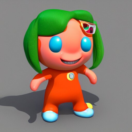 christina hendricks as gumball characters, 3 d render, blender, 