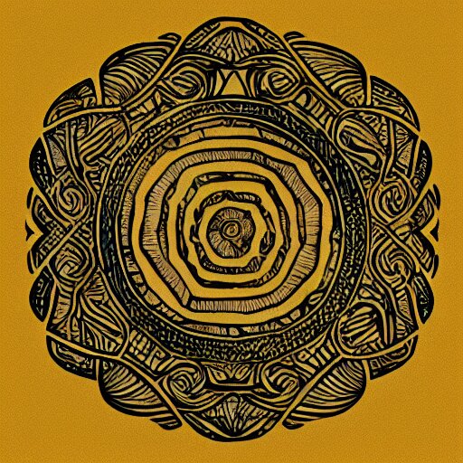 tattoo sketch of a sea, on a yellow paper, ornamentaica, line art, minimalism, maori 