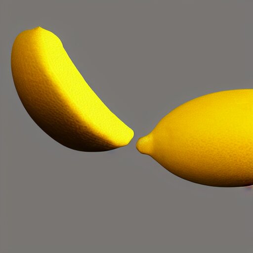 a render of a low polygon lemon, unreal engine 