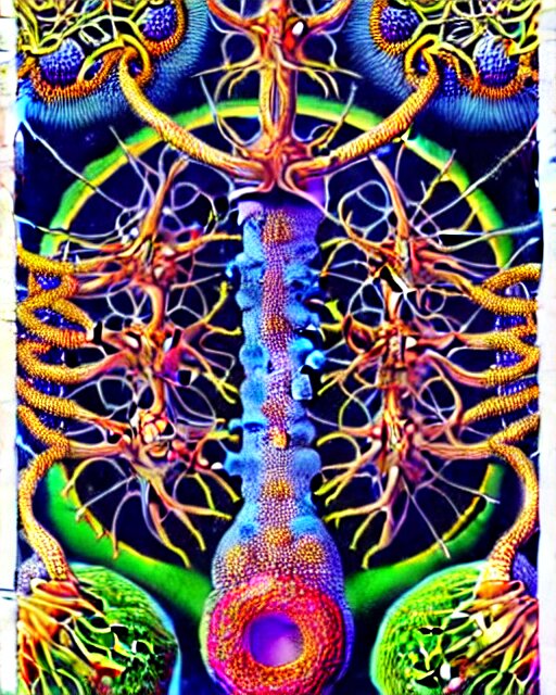 poster of coronavirus, close up details, intrinsic, drawn by Ernst Haeckel, psychedelic colorful, beeple rendering, written by HP Lovecraft