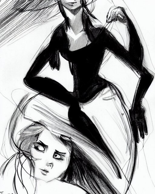 sketch by glen keane, black and white illustration by glen keane, concept art, artstation, disney 1 9 9 0 