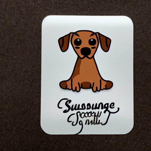 A cute sausage dog sticker