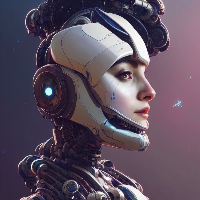 symmetry!! portrait of a robot astronaut, floral! horizon zero dawn machine, intricate, elegant, highly detailed, digital painting, artstation, concept art, smooth, sharp focus, illustration, art by artgerm and greg rutkowski and alphonse mucha, 8 k 