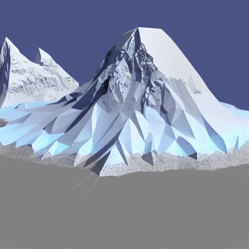 floating island with mount everest in the sky, low poly, isometric art, 3d art, high detail, artstation, concept art, behance, ray tracing, smooth, sharp focus, ethereal lighting