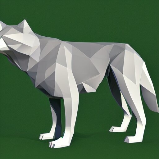 Low poly wolf