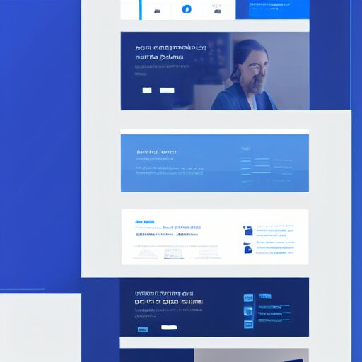 ui design of a saas website, minimal design, blue color scheme, 4 k 