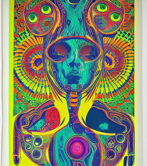 a psychedelic 1970s poster, asymmetrical, highly detailed, concept art,