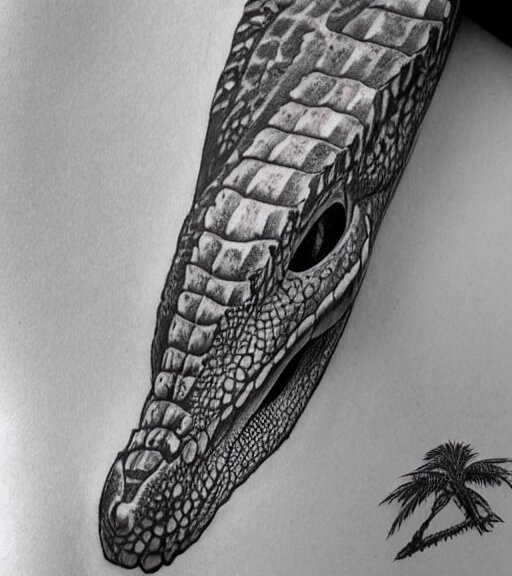 A realistic tattoo design of a giant lizard in the desert on white paper, realism tattoo design, highly detailed tattoo, shaded tattoo, hyper realistic tattoo