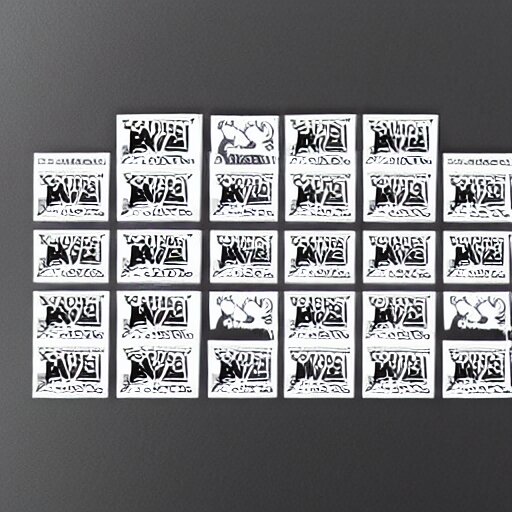 black on white graphic design stickers in style of david rudnick, eric hu, acid, y 2 k 