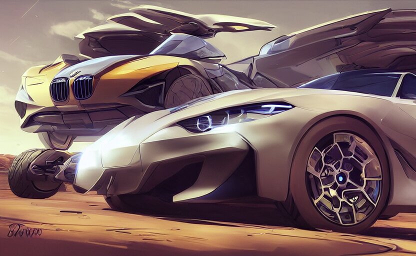 bmw vehicule concept design super cars engine rocket league tank mad max global illumination ray tracing hdr chromed reflexion, gta 5 comics official fanart behance hd artstation by jesper ejsing, by rhads, makoto shinkai and lois van baarle, ilya kuvshinov, ossdraws, that looks like it is from borderlands and by feng zhu and loish and laurie greasley, victo ngai, andreas rocha, john harris fast and furious 