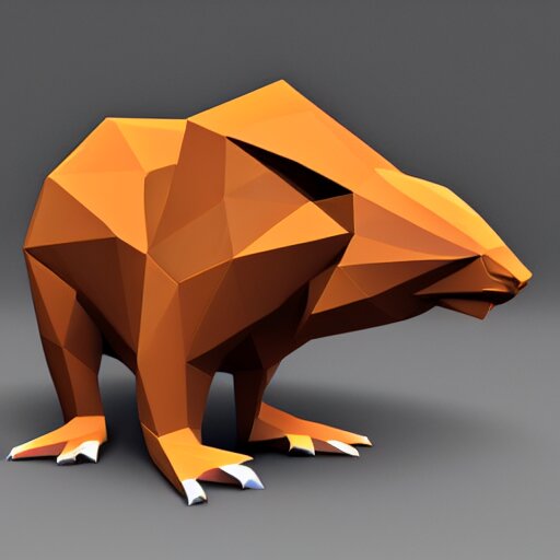 low poly spinning rat 