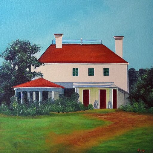 country house painting by molina campos 