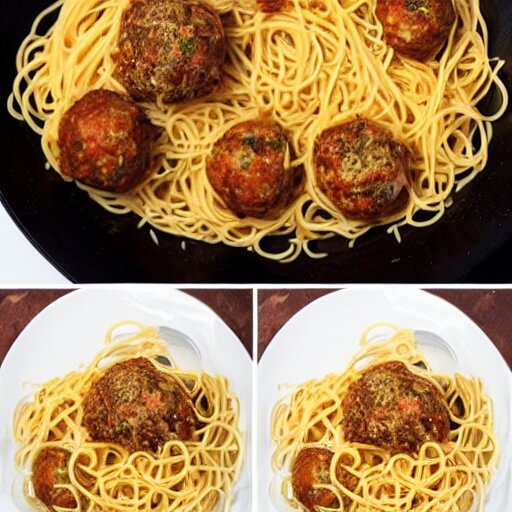 On top of spaghetti, All covered with cheese, I lost my poor meatball, When somebody sneezed, It rolled off the table, And onto the floor, And then my poor meatball, Rolled out of the door