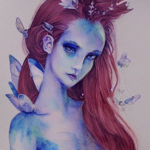 water color on paper, ethereal pixie, highly detailed, artstation, masterpiece, award - winning, 