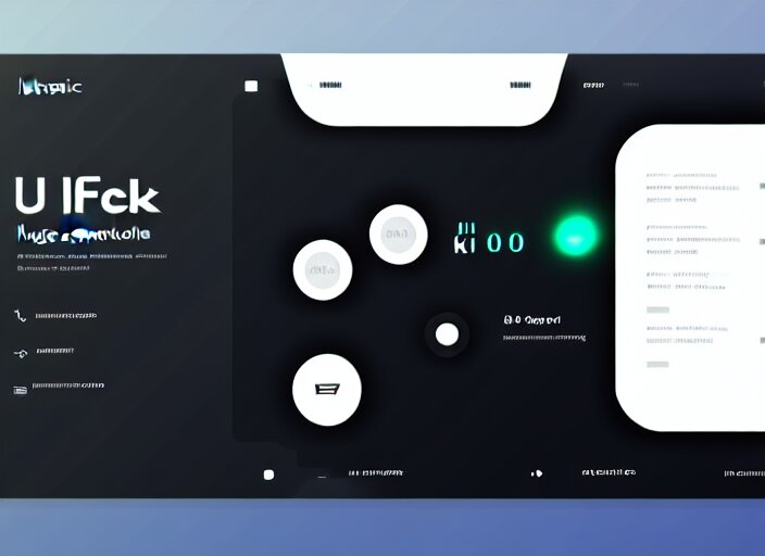 a futuristic interface ui hud, 8 k, horizontal, sleek black and white 