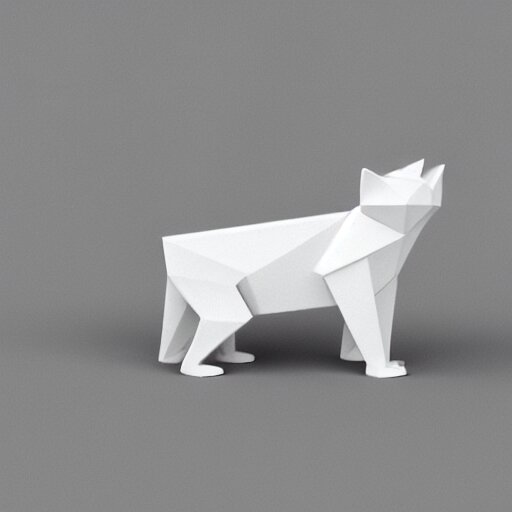 low polygon render of a cat on a white background, isometric 3 d, ultra hd 