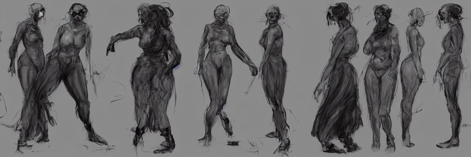 character study of female adolf hitter, evil woman, glasses, clear faces, emotional, character sheet, fine details, concept design, contrast, kim jung gi, francis bacon and jenny saville, trending on artstation, 8 k, full body and head, turnaround, front view, back view, ultra wide angle 