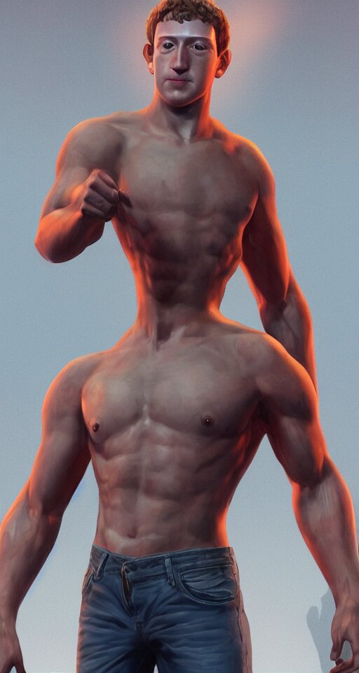 Lexica - Buff Alpha Chad Mark Zuckerberg, highly detailed, award ...