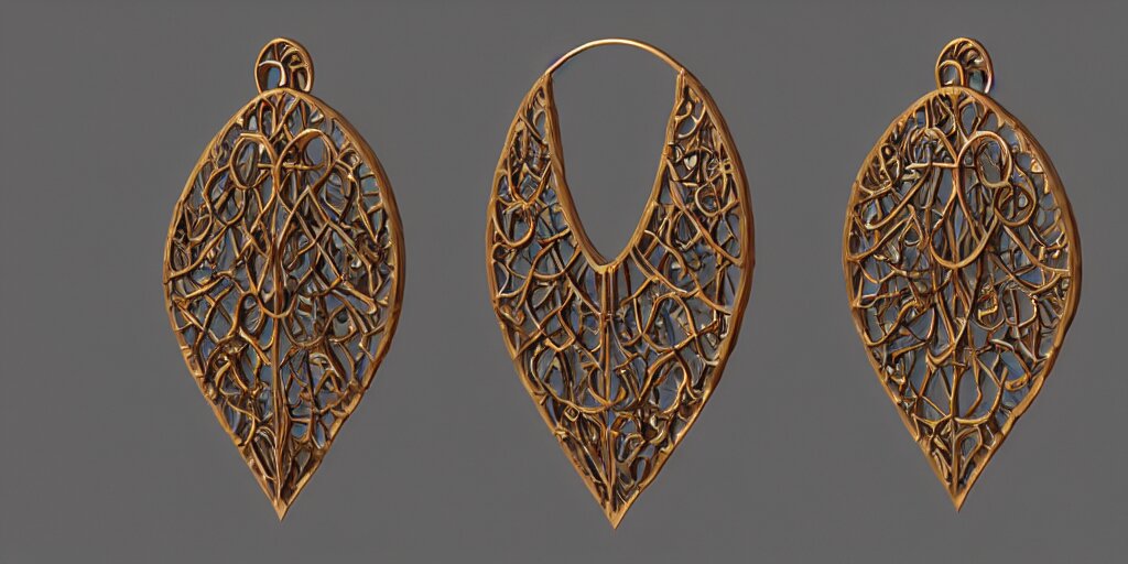 earring design, jewelry design, wood, nordic, art deco, intricate, elegant, material, product design, trending on artstation, cgsociety, photo realistic, design by ziva cph and isabel lennse and kalevala, 8 k, unreal engine, c 4 d 