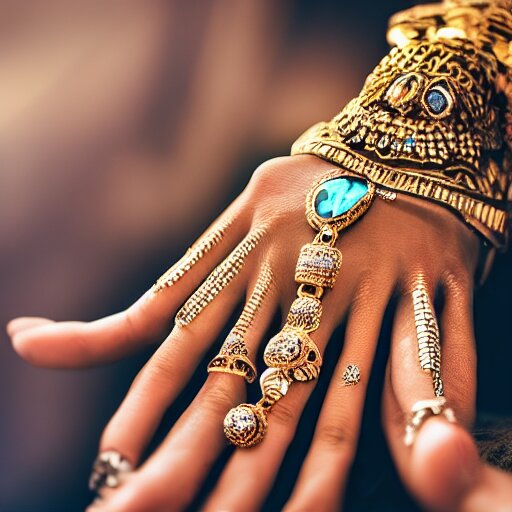 Photo of a hand Jewellery model, bold, self confidence, cinematic,HDR,focus,