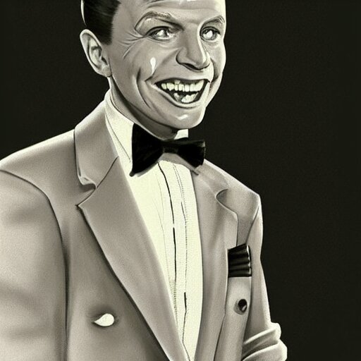 perfect composition, subdued color palette, award-winning concept art, detailed digital painting, airbrushed, low contrast: costume design for young Frank Sinatra as a poor 1950s bartender. Volumetric cinematic lighting, great attention to perfect anatomy, special attention to posing, great attention to realistic facial expression, faithful cinematic color scheme, perfectly coherent. In the style of: Greg Rutkowski, Francis Bacon, Syd Mead, Norman Rockwell, Beksinski, Edward Hopper, James Gilleard, Ilya Kuyshinov, WLOP, Stanley Artgerm, Takato Yamamoto, and James Jean.