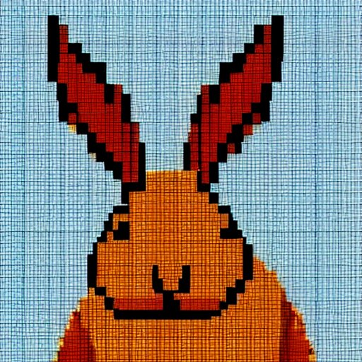 pixel art of a rabbit 