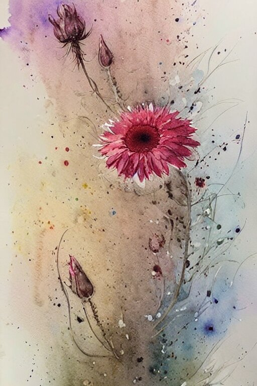 loose loose watercolor of flowers pain 