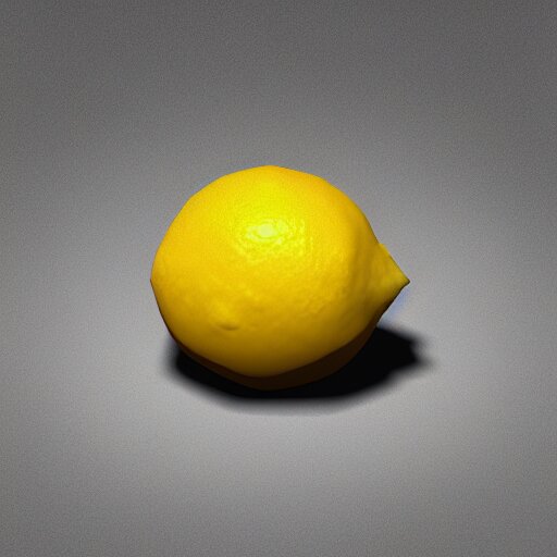 a render of a low polygon lemon, unreal engine 