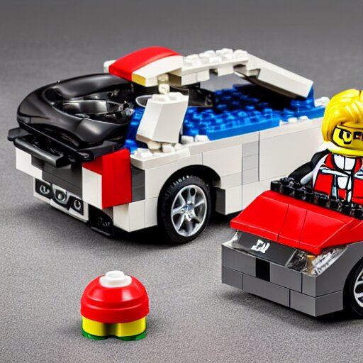 close up of a lego set of a honda 2 0 1 7 hatchback, product photo, professional 