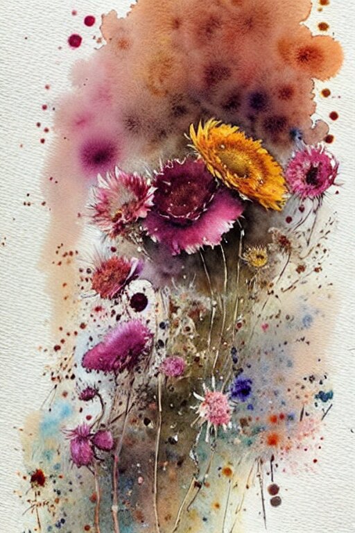 ( ( ( ( ( ( ( ( ( ( loose loose watercolor of flowers painterly, granular splatter dripping. muted colors. ) ) ) ) ) ) ) ) ) ) by jean - baptiste monge!!!!!!!!!!!!!!!!!!!!!!!!!!!!!! 