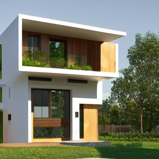 render of a beautiful modern home designed for cozy aesthetics!, energy efficiency and maximizing plants and greenery, cg render, golden light, high resolution, professional 