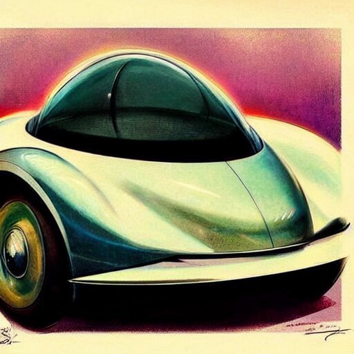 (((((1950s futuristic show car . muted colors.))))) by Jean-Baptiste Monge !!!!!!!!!!!!!!!!!!!!!!!!!!!