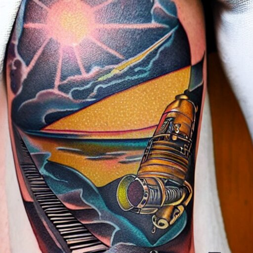 tattoo of voyager's golden recorder 