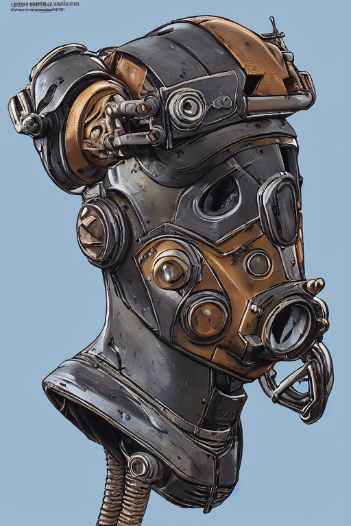 hardmesh retro futurist steampunk fallout 7 6 power armor head, hyper realistic, art gta 5 cover, official fanart behance hd artstation by jesper ejsing, by rhads, makoto shinkai and lois van baarle, ilya kuvshinov, ossdraws, that looks like it is from borderlands and by feng zhu and loish and laurie greasley, victo ngai, andreas rocha, john harris radiating a glowing aura global illumination ray tracing hdr 