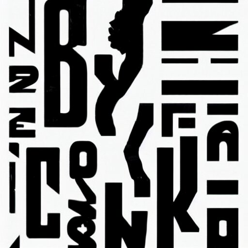 black on white graphic design in style of eric hu, y 2 k, 