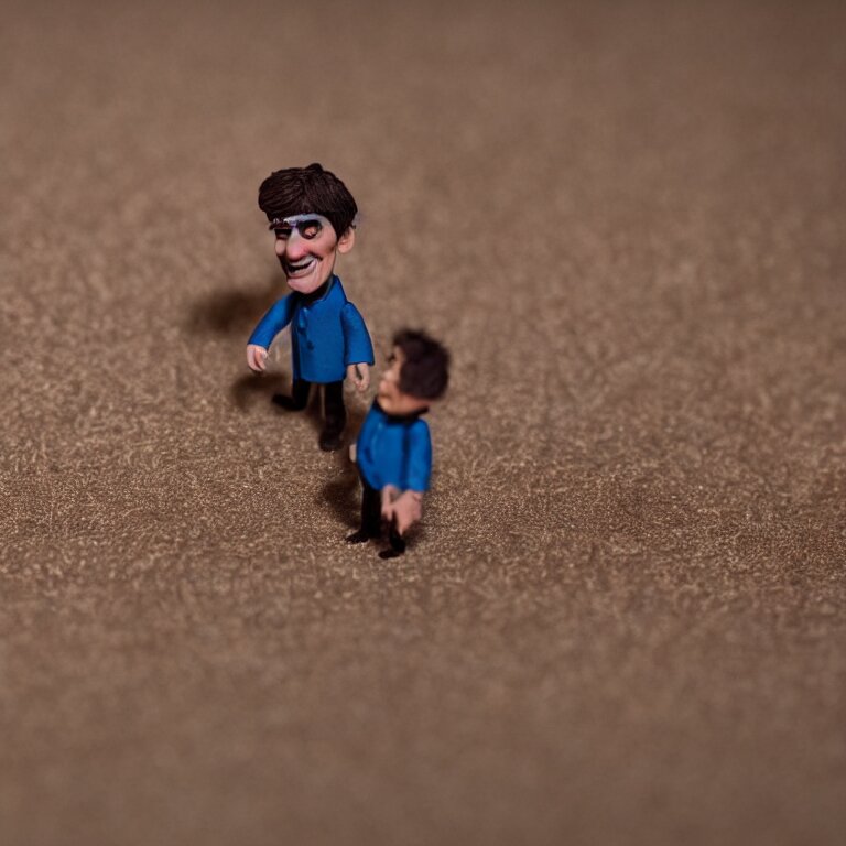 a cinematic film still of a claymation stop motion film starring jim carrey, shallow depth of field, 8 0 mm, f 1. 8 