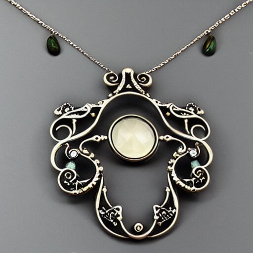 artnouveau symmetrical necklace bezel 